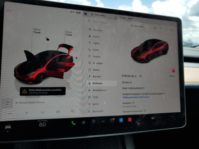 5YJ3E1EA4PF651777 - 2023 TESLA MODEL 3 Rot Foto 9