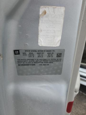 2G1WC5E35D1212395 - 2013 CHEVROLET IMPALA LTZ SILVER photo 12