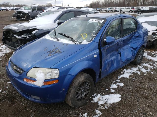 KL1TD52665B407453 - 2005 CHEVROLET AVEO BASE BLUE photo 1