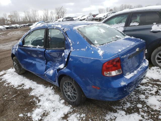 KL1TD52665B407453 - 2005 CHEVROLET AVEO BASE BLUE photo 2