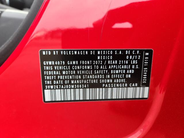 3VW2K7AJ8DM366341 - 2013 VOLKSWAGEN JETTA BASE RED photo 12