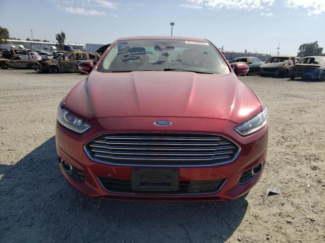 3FA6P0SU0FR281690 - 2015 FORD FUSION TITANIUM PHEV RED photo 5