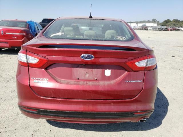 3FA6P0SU0FR281690 - 2015 FORD FUSION TITANIUM PHEV RED photo 6