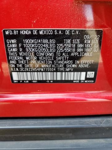 3CZRZ2H54PM715504 - 2023 HONDA HR-V SPORT 红色 照片 14