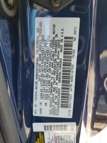 5TEUU42N95Z140805 - 2005 TOYOTA TACOMA ACCESS CAB ლურჯი ფოტო 12