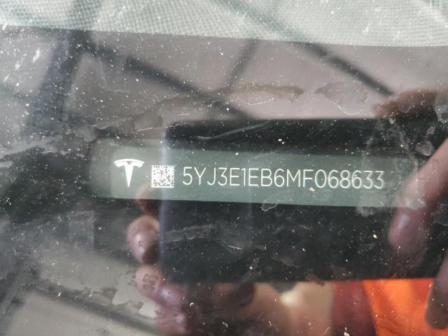 5YJ3E1EB6MF068633 - 2021 TESLA MODEL 3 BLUE photo 13