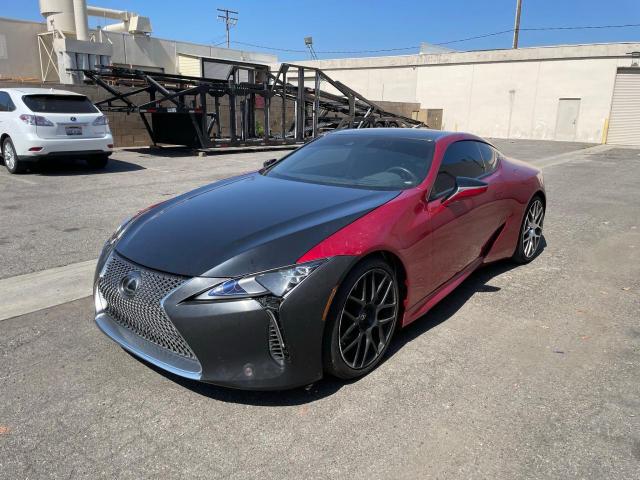 JTHHP5AY4JA003705 - 2018 LEXUS LC 500 RED photo 2