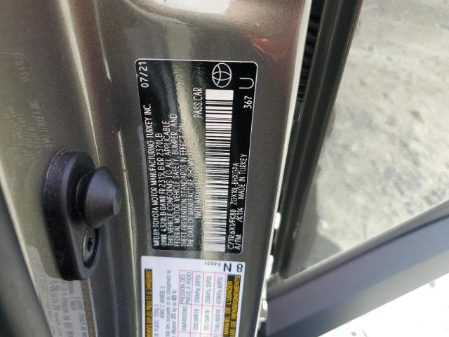 NMTKHMBX6MR133205 - 2021 TOYOTA C-HR XLE TAN photo 13