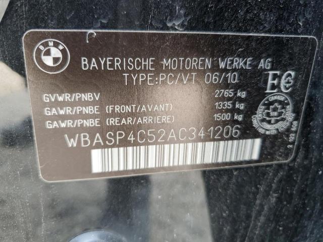 WBASP4C52AC341206 - 2010 BMW 550 XIGT BLACK photo 12