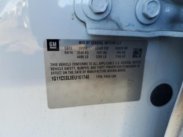1G11C5SL8EU161740 - 2014 CHEVROLET MALIBU 1LT თეთრი ფოტო 12