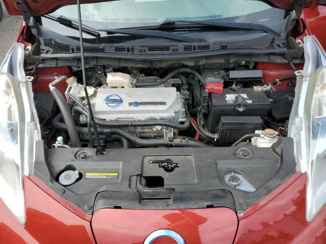 JN1AZ0CPXBT005827 - 2011 NISSAN LEAF SV RED photo 11