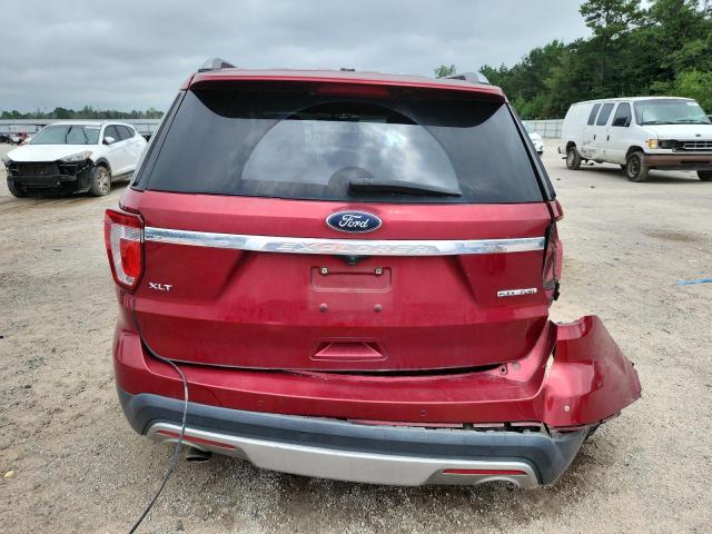 1FM5K7D81GGB77713 - 2016 FORD EXPLORER XLT BURGUNDY photo 6