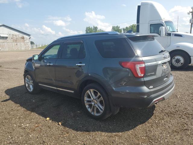 1FM5K8F87HGA49318 - 2017 FORD EXPLORER LIMITED GRAY photo 2