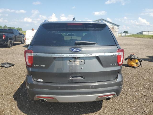 1FM5K8F87HGA49318 - 2017 FORD EXPLORER LIMITED GRAY photo 6
