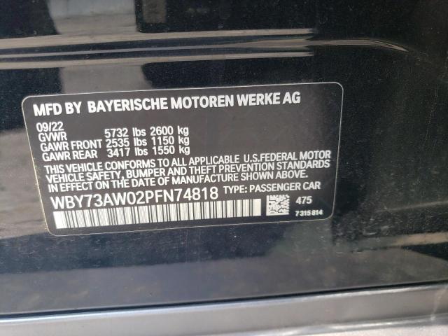 WBY73AW02PFN74818 - 2023 BMW I4 EDRIVE4 黑色 照片 12