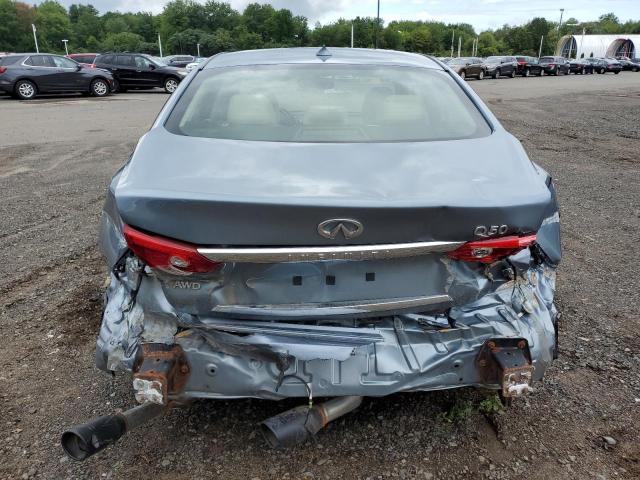 JN1BV7ARXFM391744 - 2015 INFINITI Q50 BASE BLUE photo 6