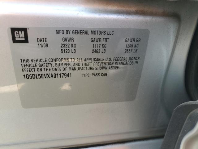 1G6DL5EVXA0117941 - 2010 CADILLAC CTS PERFORMANCE COLLECTION فضي صورة 12