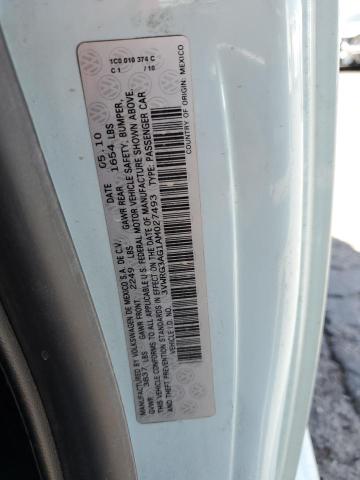 3VWRG3AG1AM027493 - 2010 VOLKSWAGEN NEW BEETLE GRAY photo 12