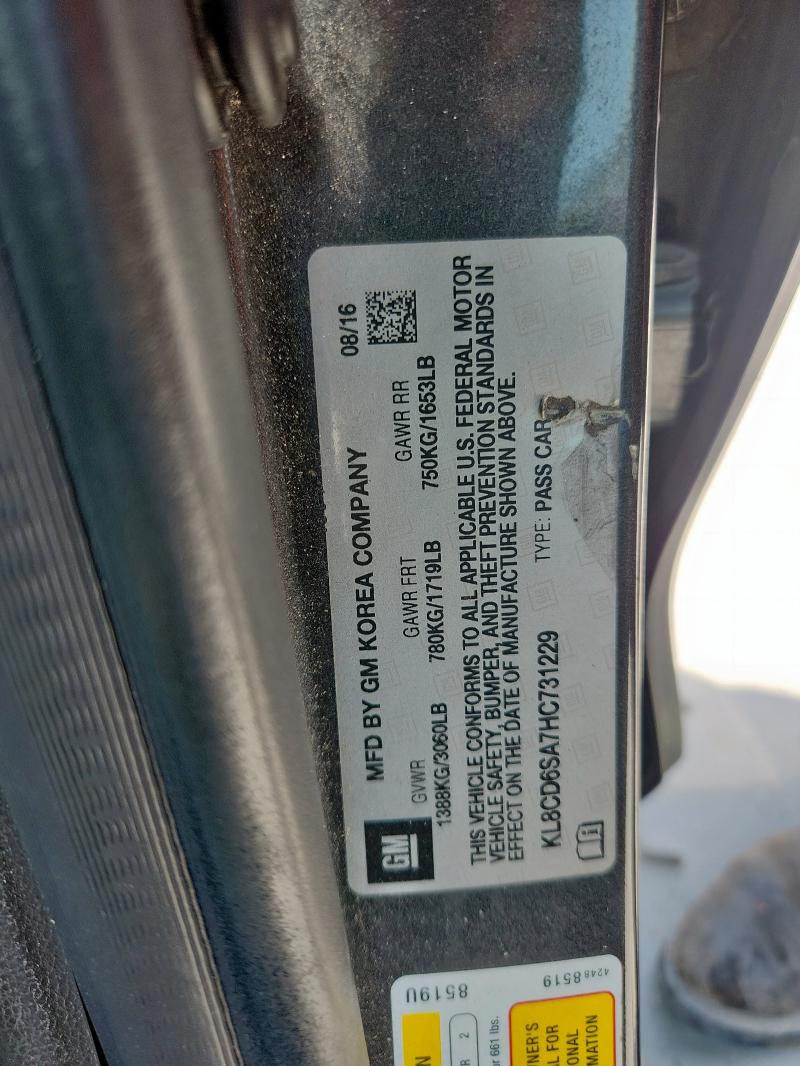 KL8CD6SA7HC731229 - 2017 CHEVROLET SPARK 1LT CHARCOAL photo 13