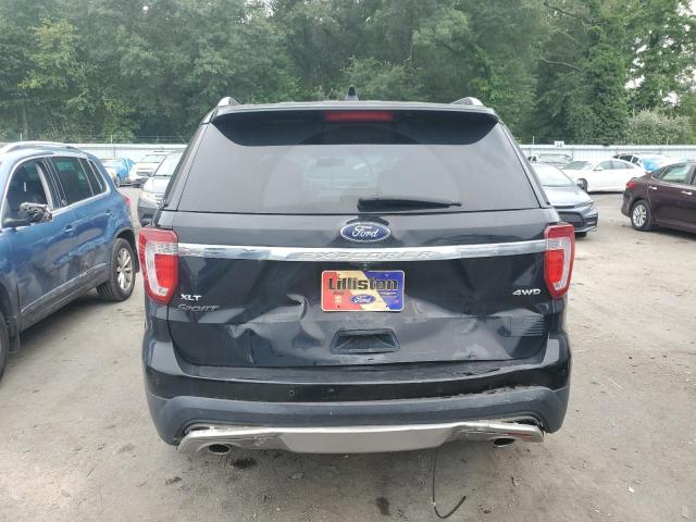1FM5K8D83HGB58717 - 2017 FORD EXPLORER XLT BLACK photo 6