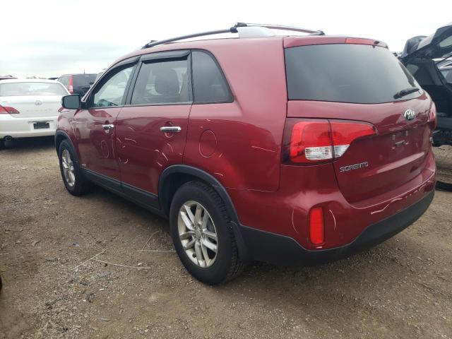 5XYKTDA69EG514411 - 2014 KIA SORENTO LX BURGUNDY photo 2