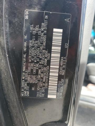 5TBBT44165S457564 - 2005 TOYOTA TUNDRA ACCESS CAB SR5 BLACK photo 12