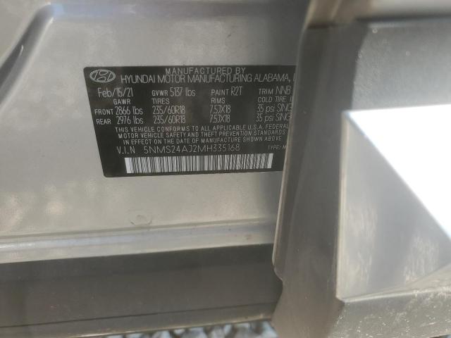 5NMS24AJ2MH335168 - 2021 HYUNDAI SANTA FE SEL GRAY photo 13