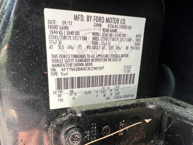 1FT7W2B65CEC90107 - 2012 FORD F250 SUPER DUTY BLACK photo 10