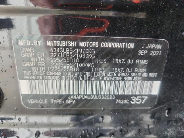 JA4APUAU8MU033023 - 2021 MITSUBISHI OUTLANDER SPORT ES أسود صورة 13