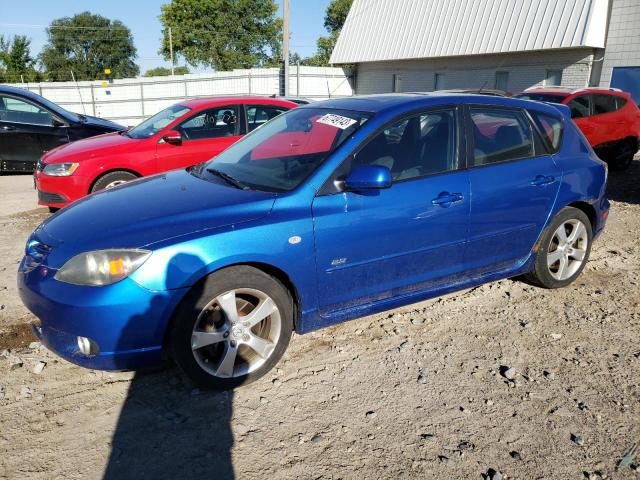 JM1BK343851258342 - 2005 MAZDA 3 HATCHBACK BLUE photo 1