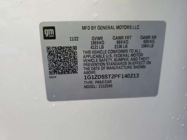 1G1ZD5ST2PF140213 - 2023 CHEVROLET MALIBU LT WHITE photo 13