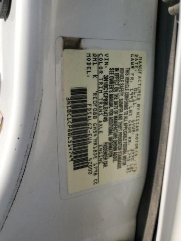 3N1BC1CP8BL514749 - 2011 NISSAN VERSA S WHITE photo 13