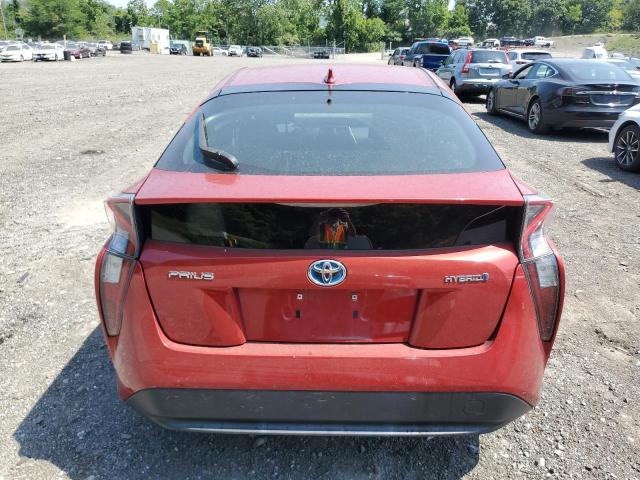 JTDKARFU8H3533017 - 2017 TOYOTA PRIUS RED photo 6