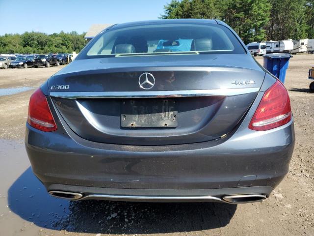 55SWF4KB6FU093114 - 2015 MERCEDES-BENZ C 300 4MATIC GRAY photo 6