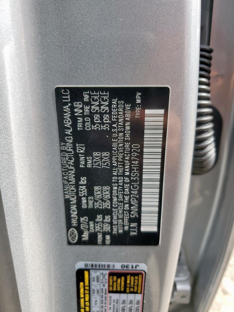 5NMP24GL3SH147920 - 2025 HYUNDAI SANTA FE SEL Gümüş foto 13