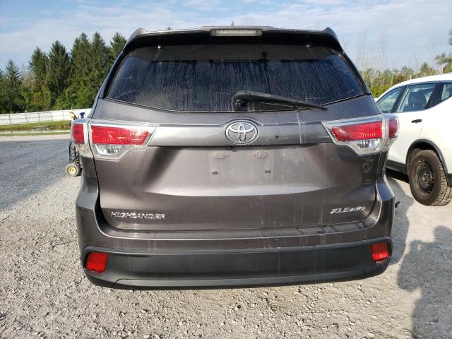 5TDJKRFH8GS278894 - 2016 TOYOTA HIGHLANDER XLE رمادي صورة 6