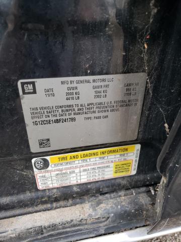 1G1ZC5E14BF241789 - 2011 CHEVROLET MALIBU 1LT 黑色 照片 12