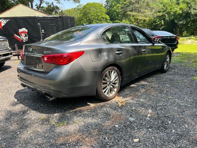 JN1EV7AR4JM439163 - 2018 INFINITI Q50 LUXE GRAY photo 4