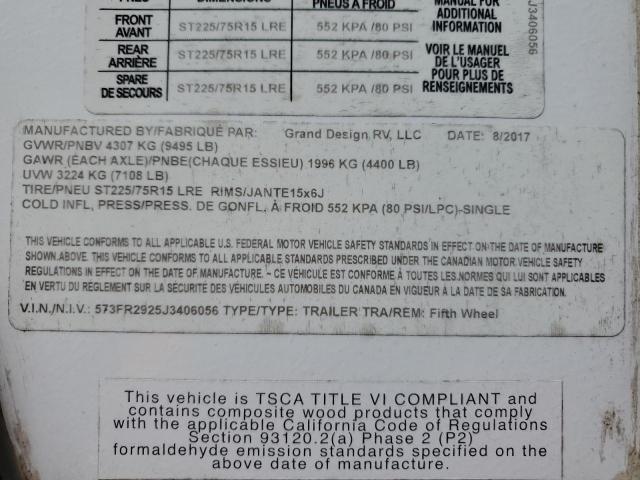 573FR2925J3406056 - 2018 GRAND DESI REFLECTION TWO TONE photo 10