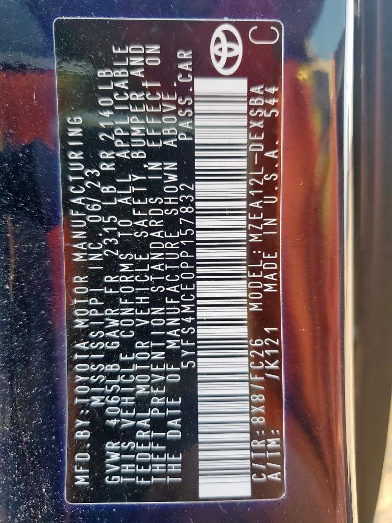 5YFS4MCE0PP157832 - 2023 TOYOTA COROLLA SE ლურჯი ფოტო 13