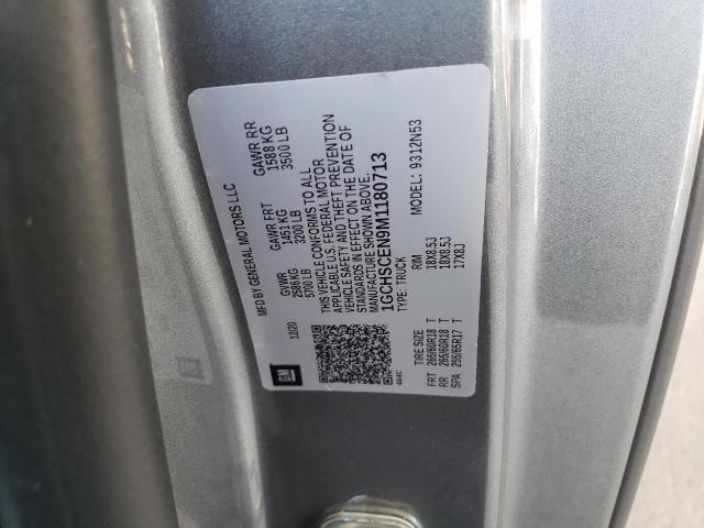 1GCHSCEN9M1180713 - 2021 CHEVROLET COLORADO LT GRAY photo 12