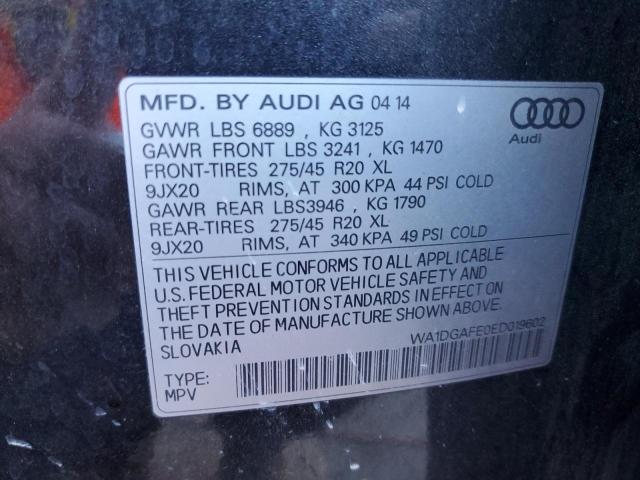 WA1DGAFE0ED019602 - 2014 AUDI Q7 PRESTIGE BLACK photo 13