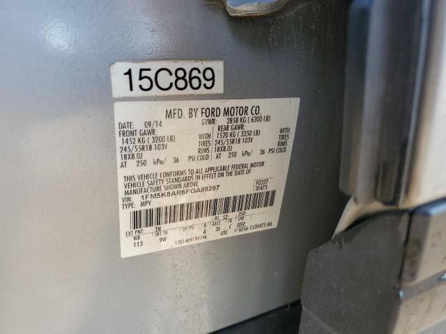 1FM5K8AR6FGA88267 - 2015 FORD EXPLORER POLICE INTERCEPTOR 银色 照片 13