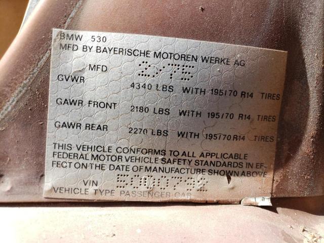 5000792 - 1975 BMW 5 SERIES BROWN photo 12