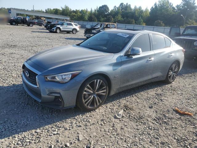 JN1EV7AP6JM354100 - 2018 INFINITI Q50 LUXE SILVER photo 1