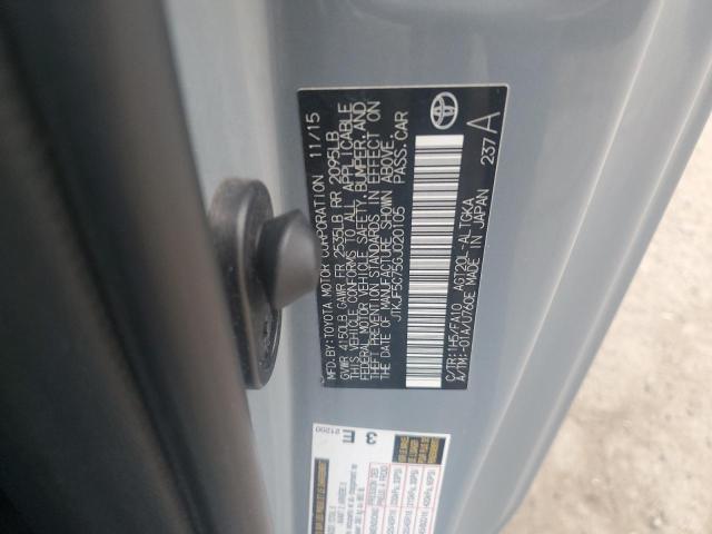 JTKJF5C75GJ020105 - 2016 TOYOTA SCION TC 灰色 照片 12