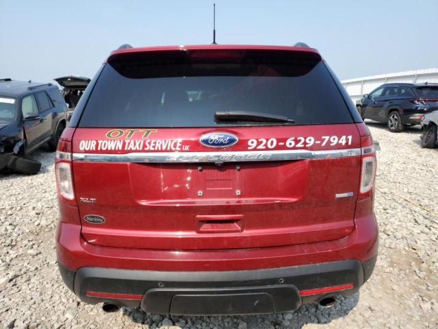 1FM5K8D85EGA02626 - 2014 FORD EXPLORER XLT Rojo foto 6