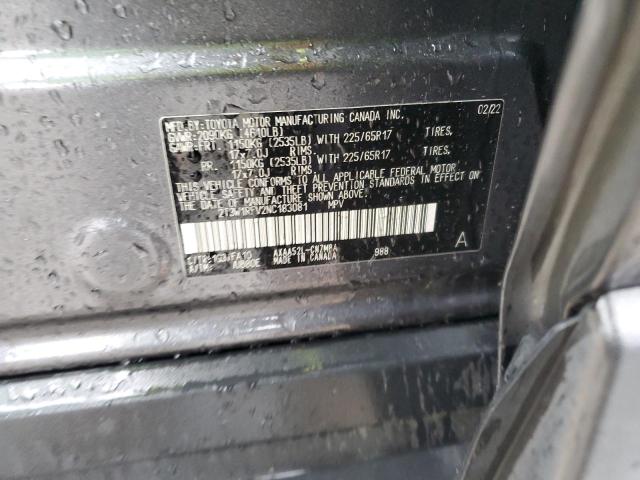 2T3W1RFV2NC183081 - 2022 TOYOTA RAV4 XLE GRAY photo 13