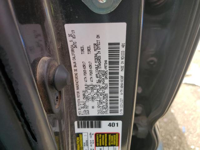 3TMCZ5AN9KM243655 - 2019 TOYOTA TACOMA DOUBLE CAB Boz foto 12