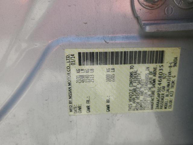 1N4AA5AP3EC468035 - 2014 NISSAN MAXIMA S فضي صورة 13